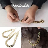 Thick Gold Chain Pets Safety Collar