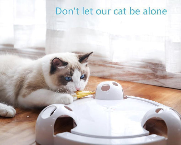 Interactive Pet Cat Toys  Automatic Rotating Play Teaser Plate