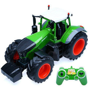 RC Truck Trailer Dump Harvest 4 Wheel RC Tractor 2.4G Remote Control Tractor Engineering Vehicles Model Toys For Children Gifts