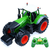 RC Truck Trailer Dump Harvest 4 Wheel RC Tractor 2.4G Remote Control Tractor Engineering Vehicles Model Toys For Children Gifts