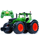 RC Truck Trailer Dump Harvest 4 Wheel RC Tractor 2.4G Remote Control Tractor Engineering Vehicles Model Toys For Children Gifts