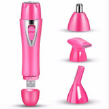 USB Four in one electric hair removal instrument,Charging lipstick shaving multifunctional eyebrow shaping