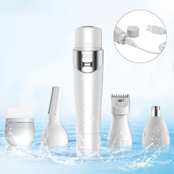Women’s Electric Hair Shaver 4 IN 1 Epilator Razor Hair Trimmer Remover for Women Cordless Ladies Facial Hair Shavers